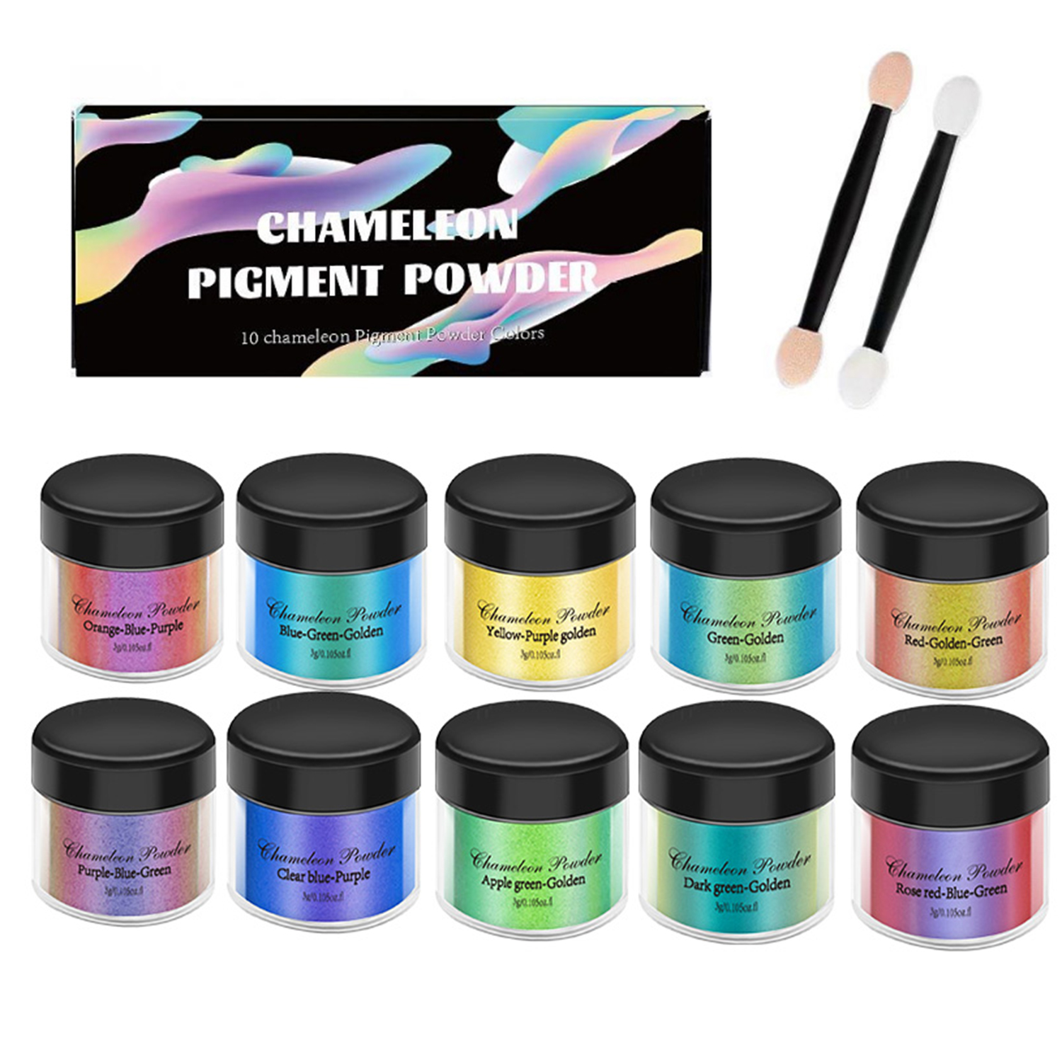 Resin Glitter Pack - 10/20pcs Mirror Chameleons Pigment Set Pearl