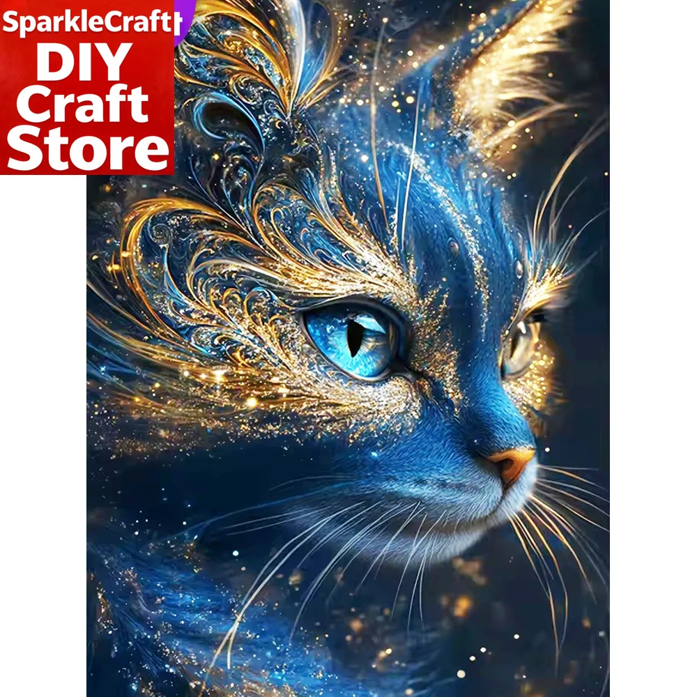 Resin Craft Supplies - 1PC frameless DIY Diamond Painting Cat