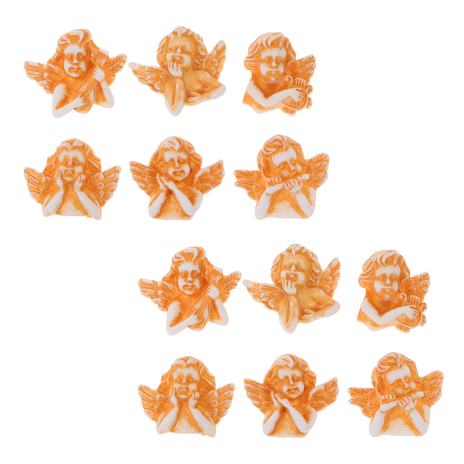 Resin Craft Material - 60Pcs Resin Angel Charm Set High-Selected