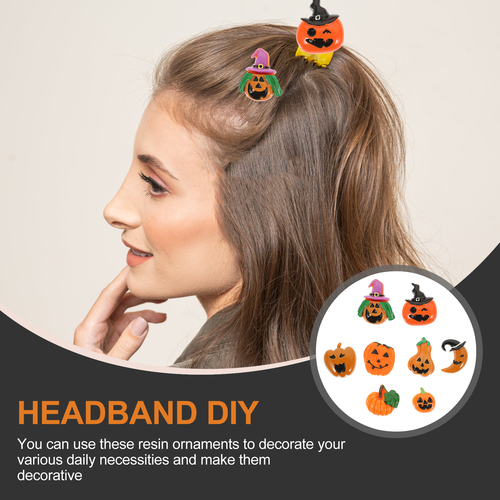 Resin Craft Supplies - 24Pcs Resin Halloween Pumpkin Charms Flatback