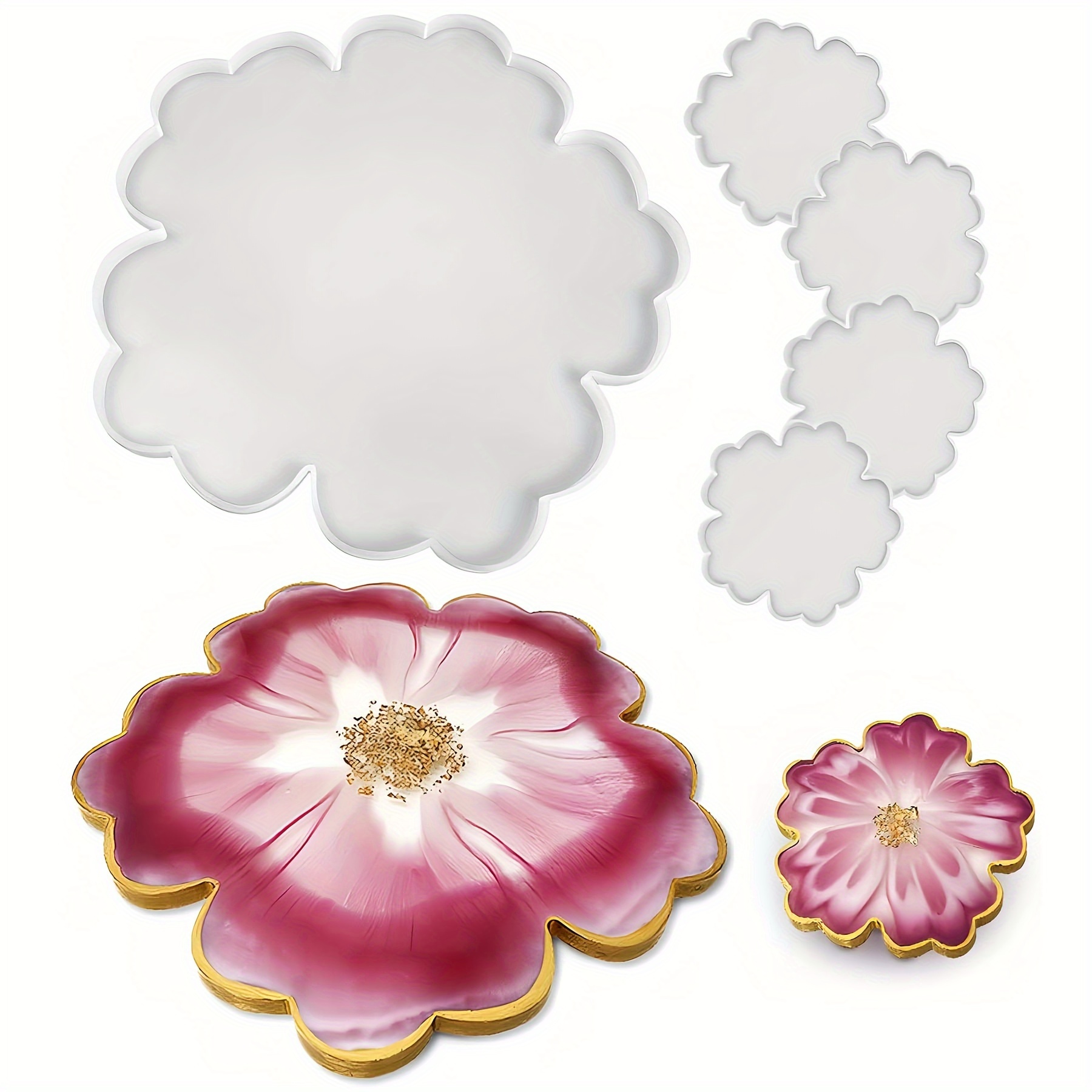 Silicone Mold Tray - 1-piece 13-inch large flower tray mold