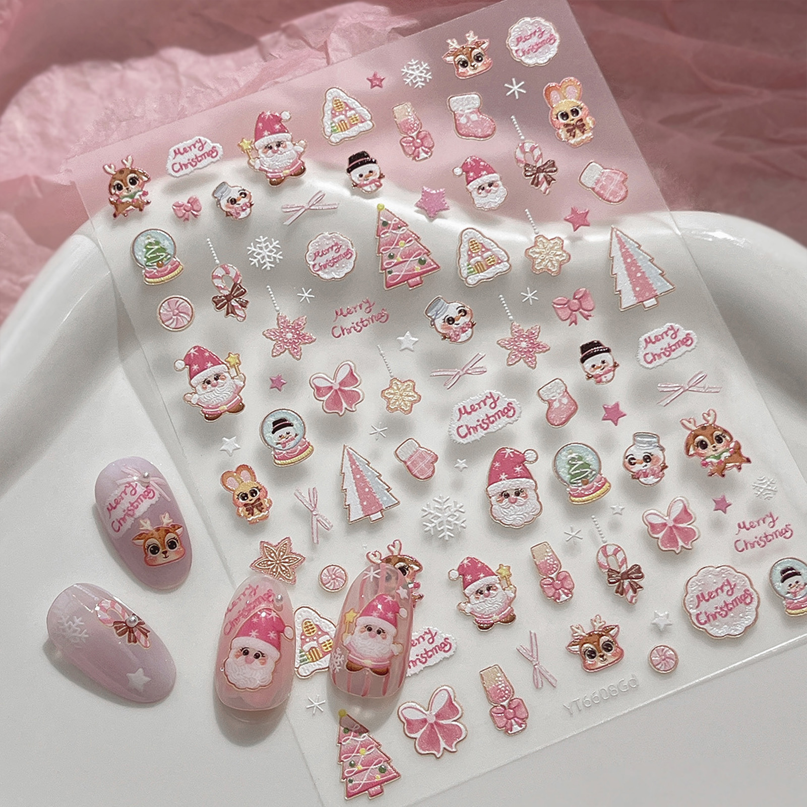 Crafting Resin - Merry Christmas Retro Resin Nail Art