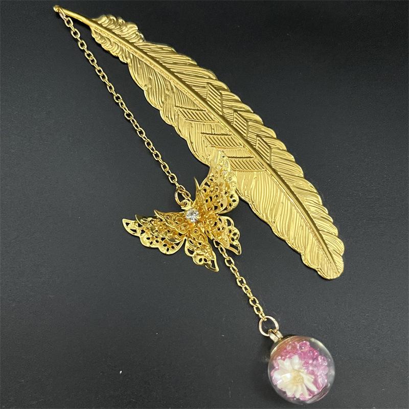 1PC Metal Bookmark Creative Im - Dried Flower Bulk recension och pris