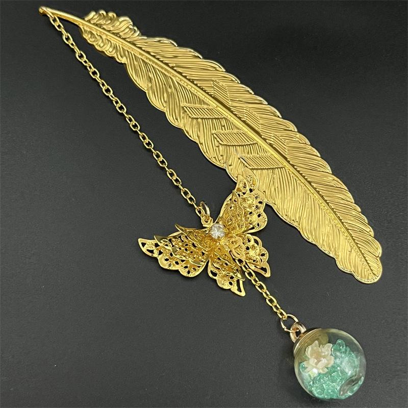 1PC Metal Bookmark Creative Im - Dried Flower Bulk recension och pris