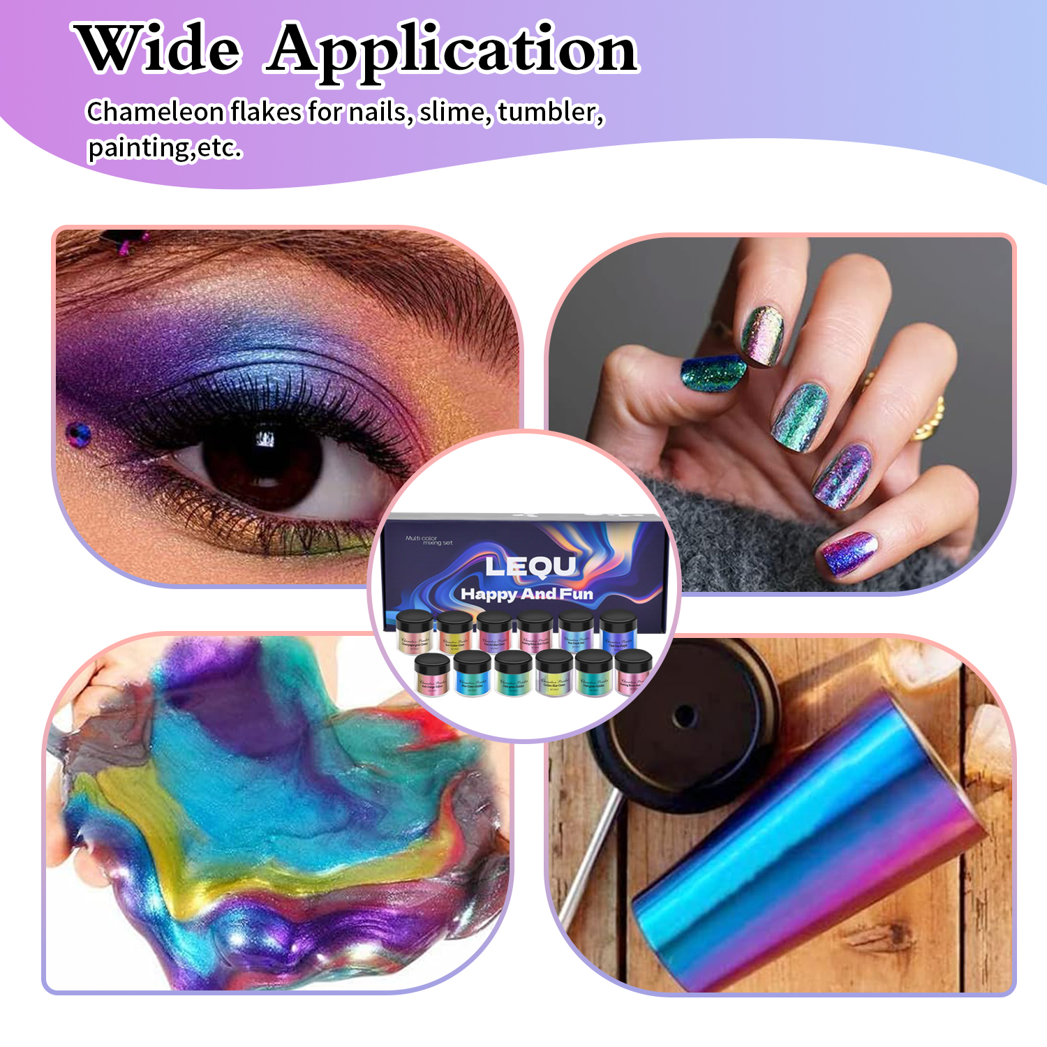 1 Set Chameleon Powder Nail Ch - Resin Glitter Pack recension och pris