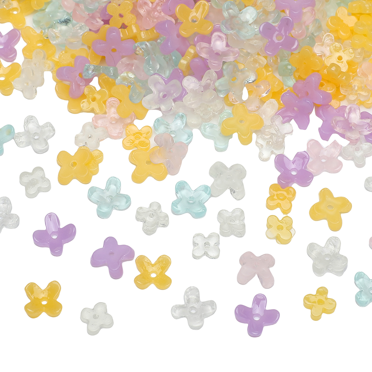 20pcs 5 7mm Resin 4 Petals Flo - Resin Craft Projects recension och pris
