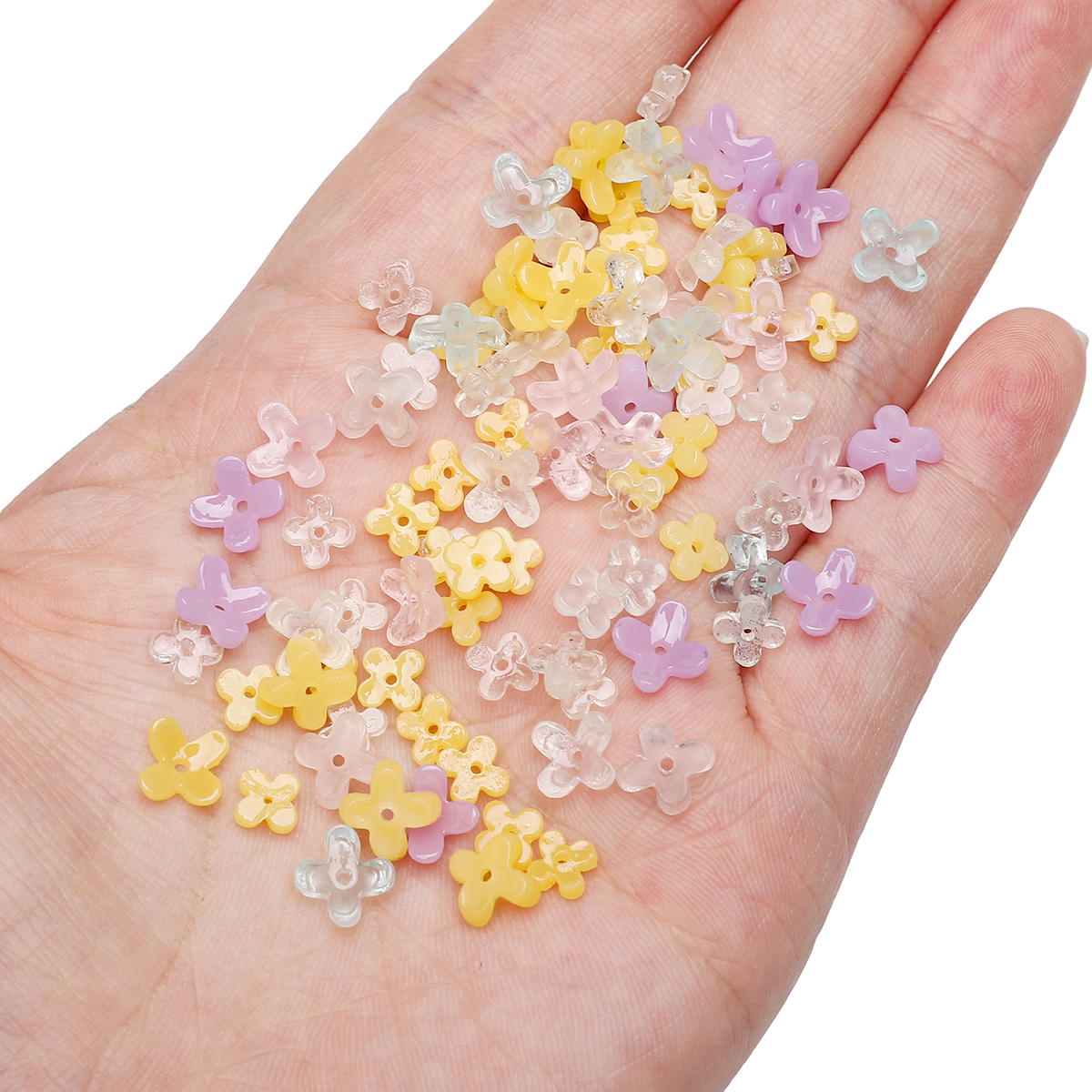20pcs 5 7mm Resin 4 Petals Flo - Resin Craft Projects recension och pris