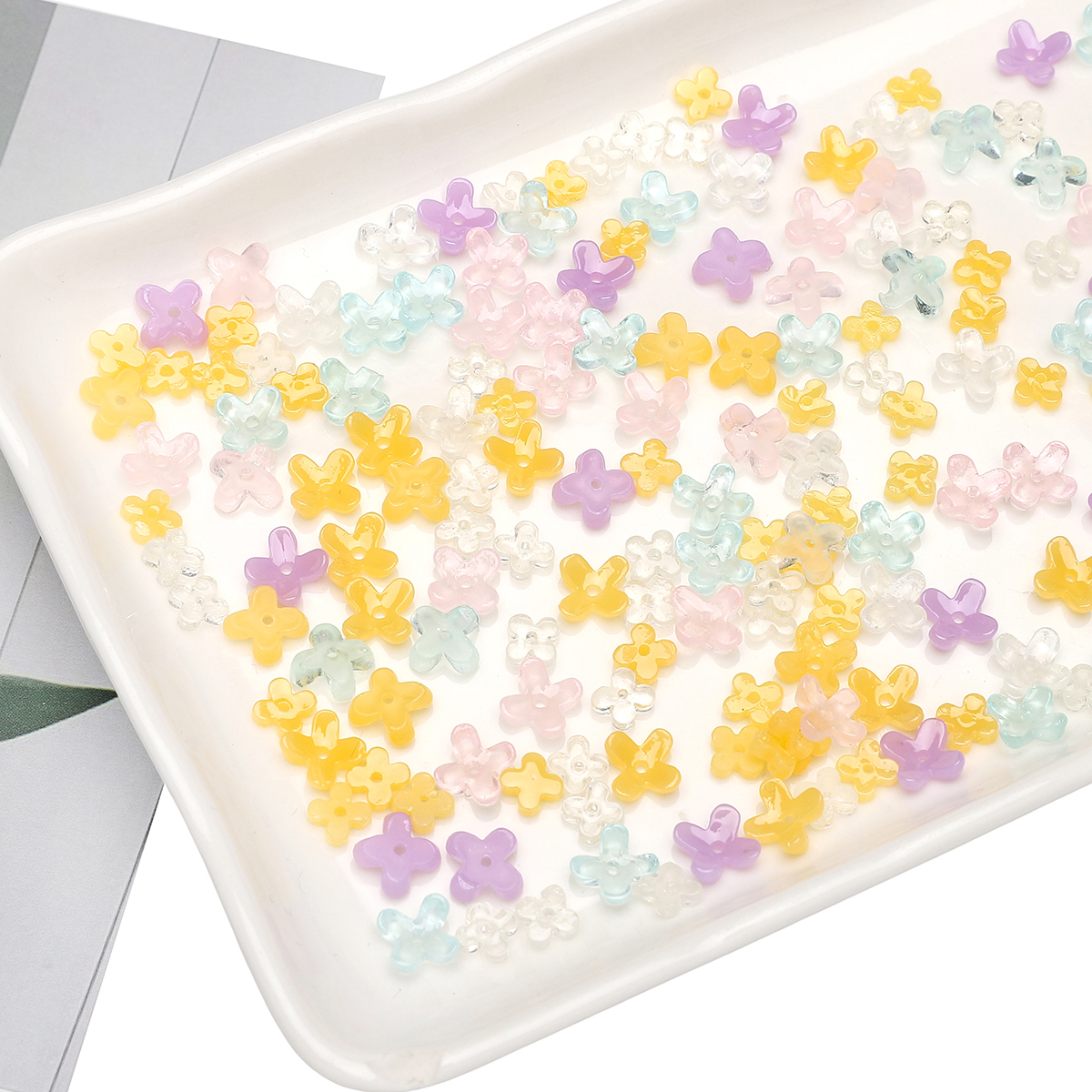 20pcs 5 7mm Resin 4 Petals Flo - Resin Craft Projects recension och pris