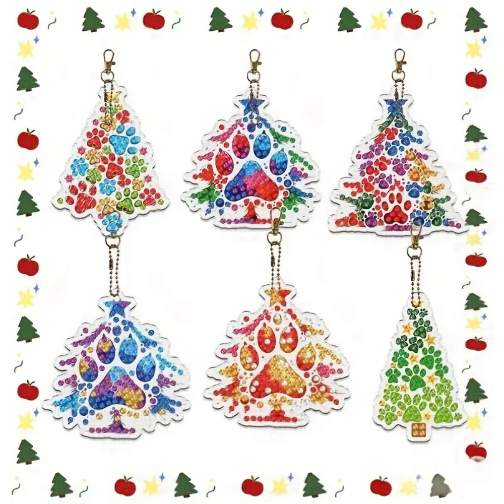 6pcs/SetDIY Christmas tree pat - Resin Craft For Beginners recension och pris