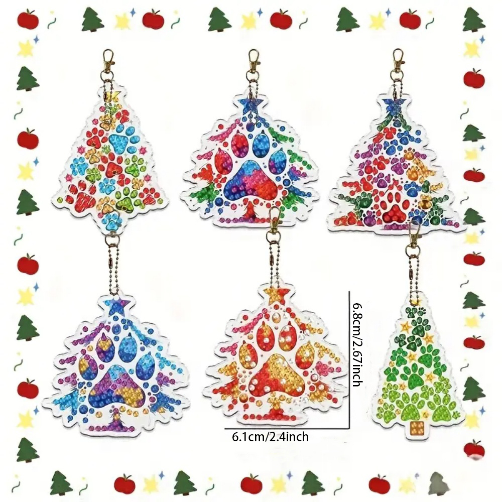 6pcs/SetDIY Christmas tree pat - Resin Craft For Beginners recension och pris