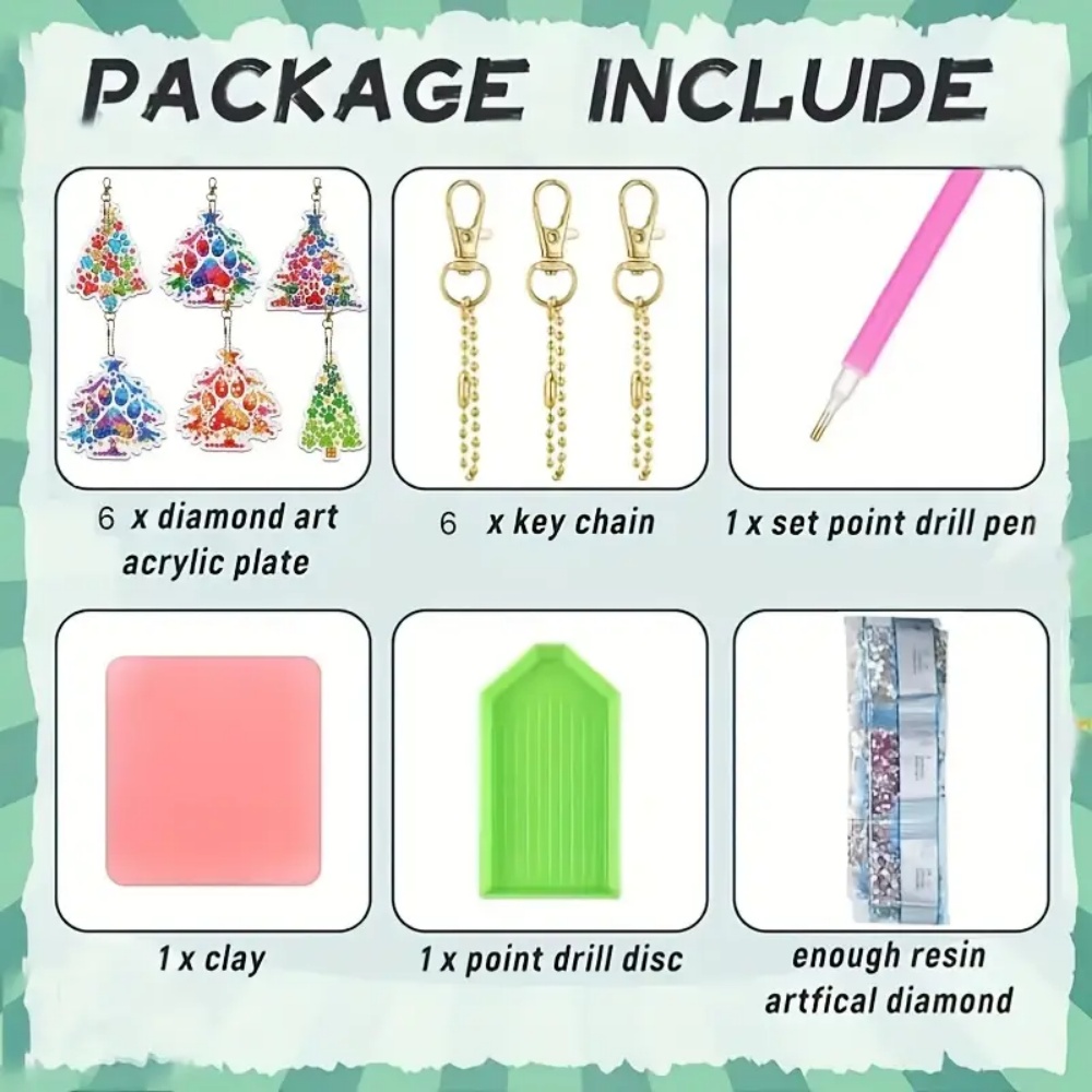 6pcs/SetDIY Christmas tree pat - Resin Craft For Beginners recension och pris