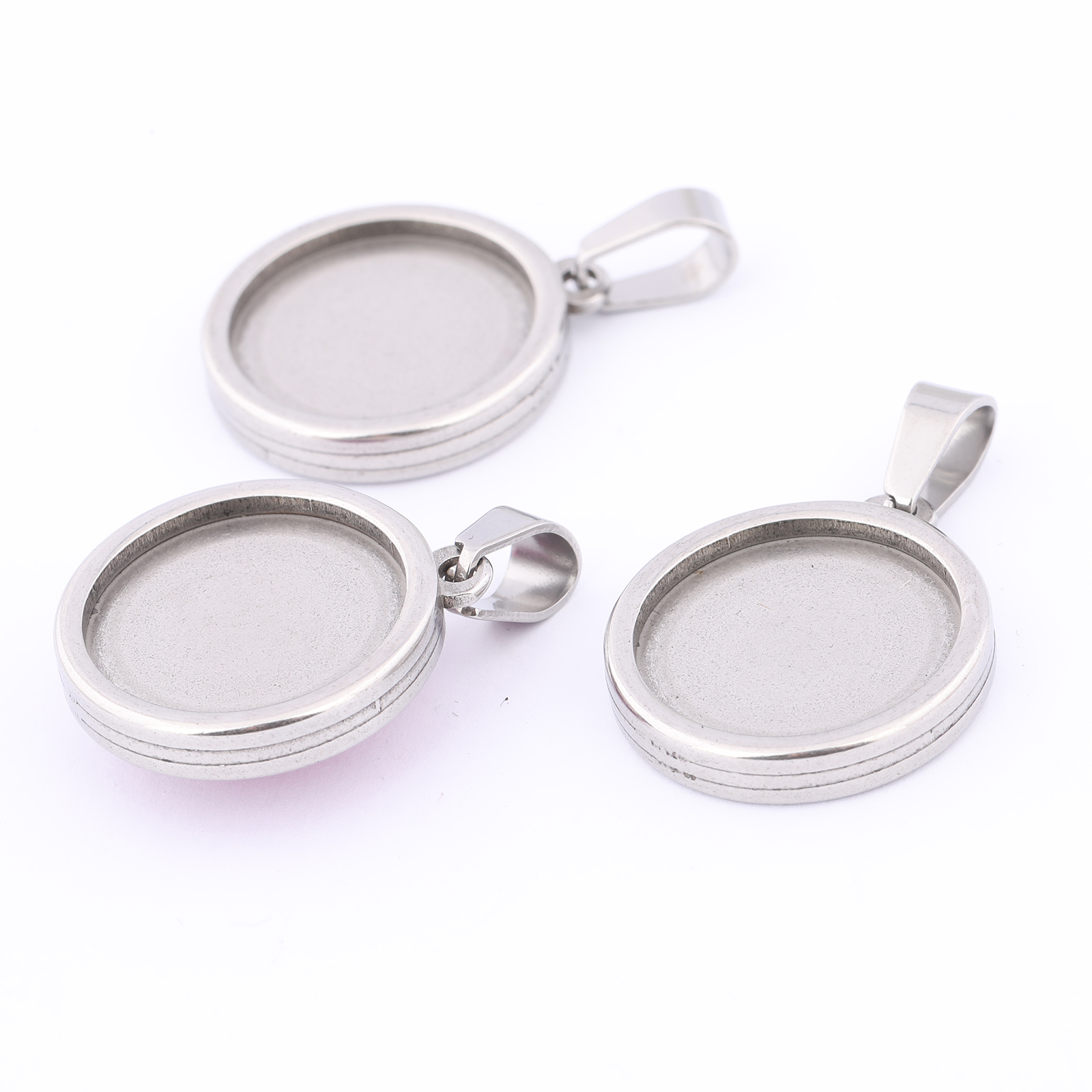 5pcs Stainless Steel Gold Plat - Bezels Set Pendant recension och pris