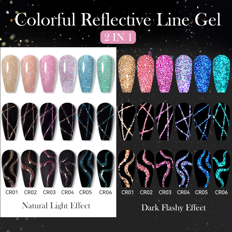 LILYCUTE 6Pcs/Set 5ml Reflecti - Resin Glitter Pack recension och pris