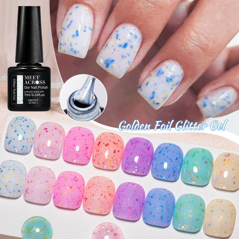 7ML MEET ACROSS Golden foil gl - Gold Foil Flakes recension och pris