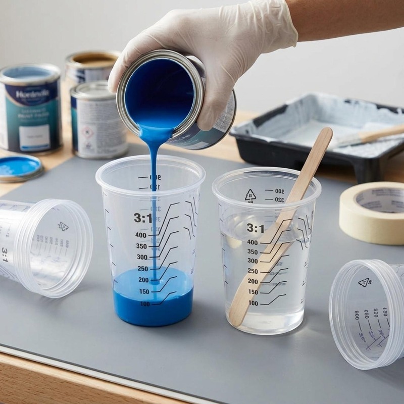 Transparent Plastic Measuring  - Mixing Cup Silicone recension och pris