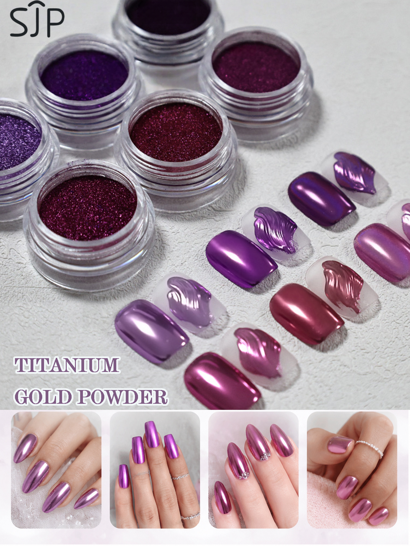 6-piece Electric Purple Series - Resin Glitter Pack recension och pris