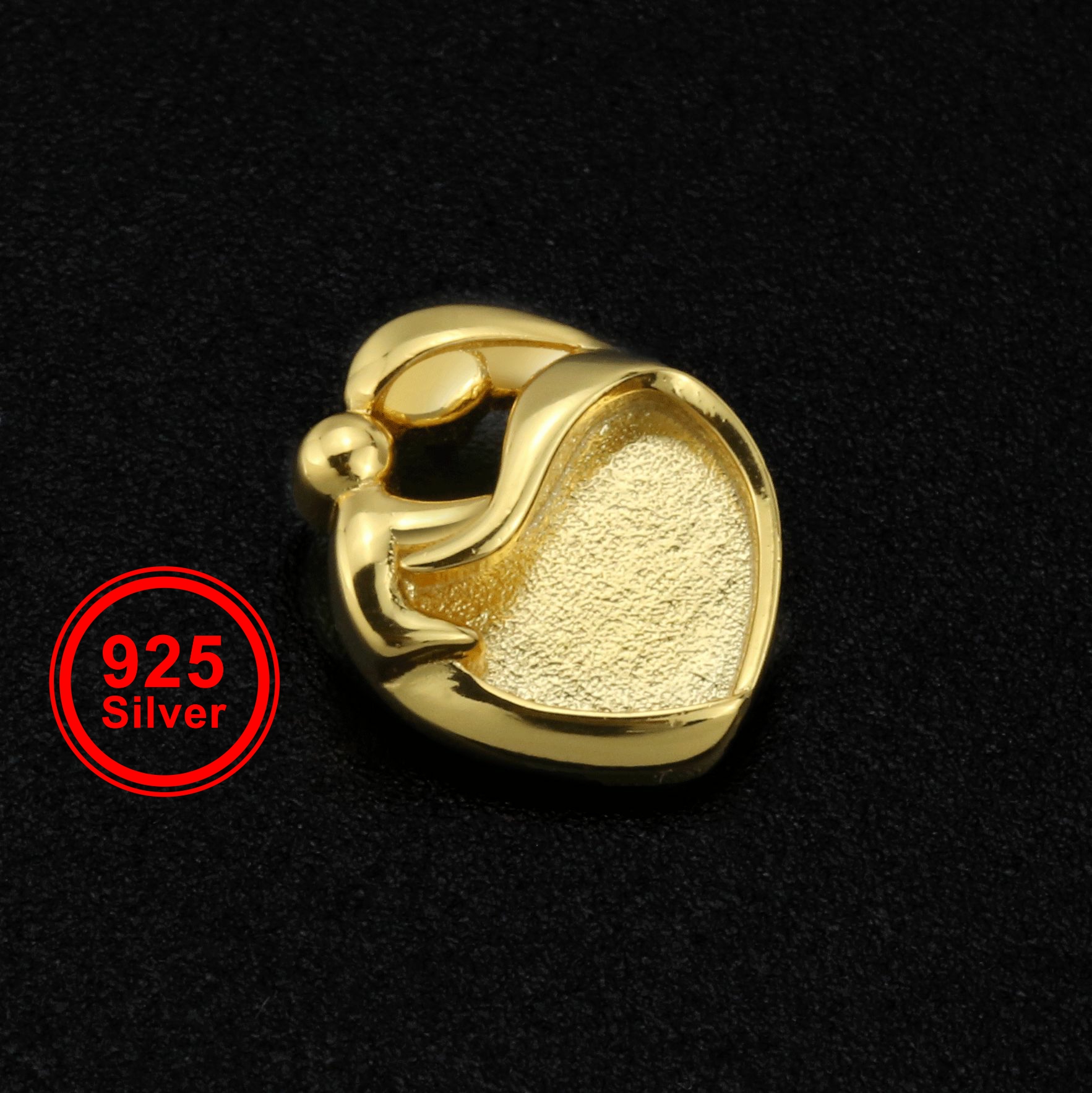 9MM Heart Bezel Settings Mothe - Bezels Set Pendant recension och pris