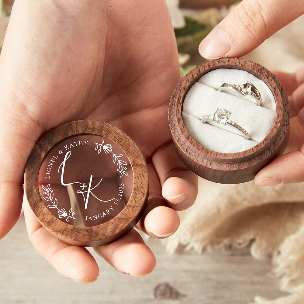 Personalized Wooden Wedding Ri - Wood Ring Blank recension och pris