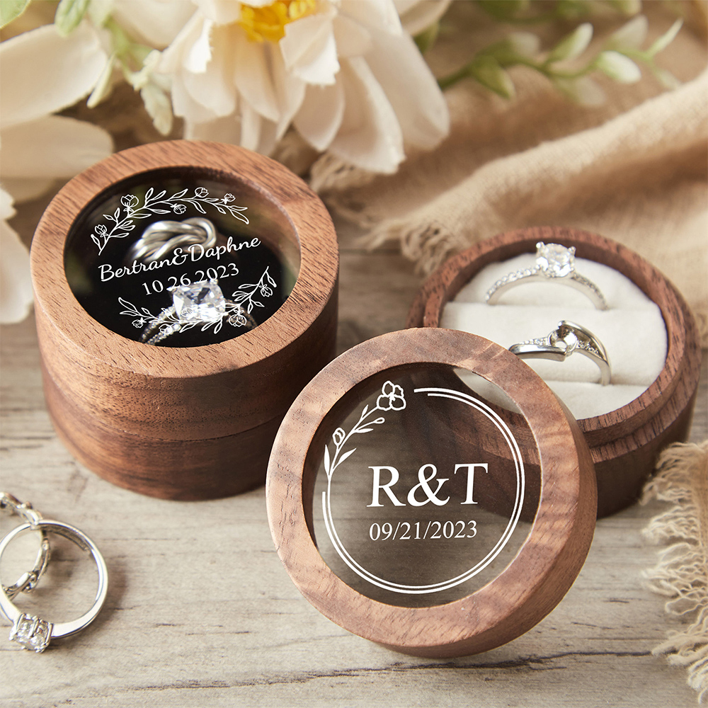 Personalized Wooden Wedding Ri - Wood Ring Blank recension och pris