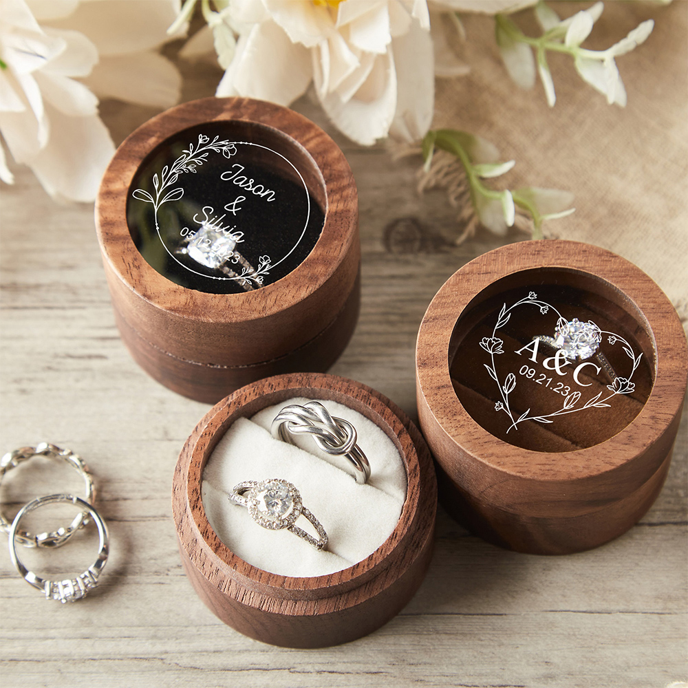 Personalized Wooden Wedding Ri - Wood Ring Blank recension och pris