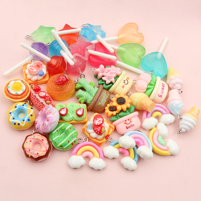 10pcs Mixed Colors Resin Cute  - Flower Preservation Resin recension och pris