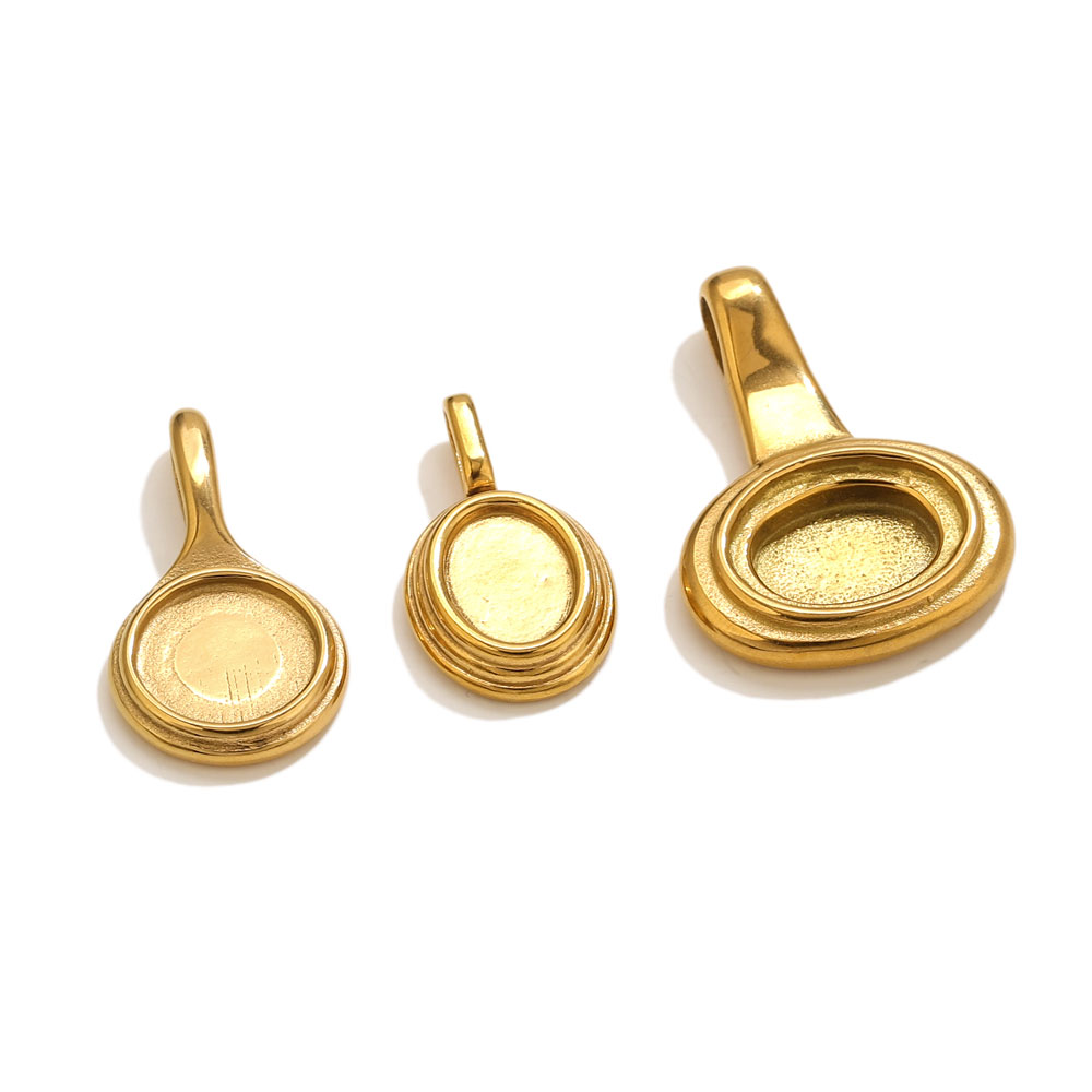 5pcs Stainless Steel Round Ova - Resin Craft Material recension och pris