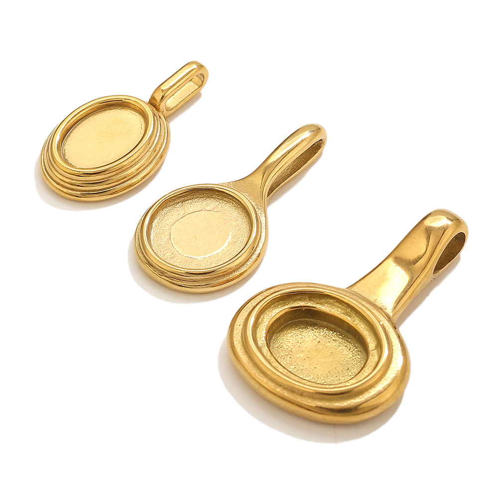5pcs Stainless Steel Round Ova - Resin Craft Material recension och pris