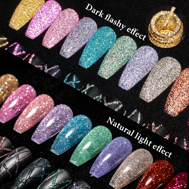 2/4/6pcs Reflective Glitter Li - Resin Glitter Pack recension och pris
