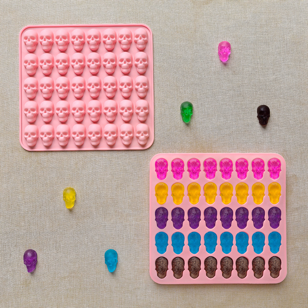 1pc 40 hole skull shaped bakin - Silicone Mold Tray recension och pris