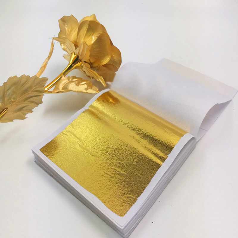 100pcs Imitation Gold Sliver L - Gold Foil Flakes recension och pris