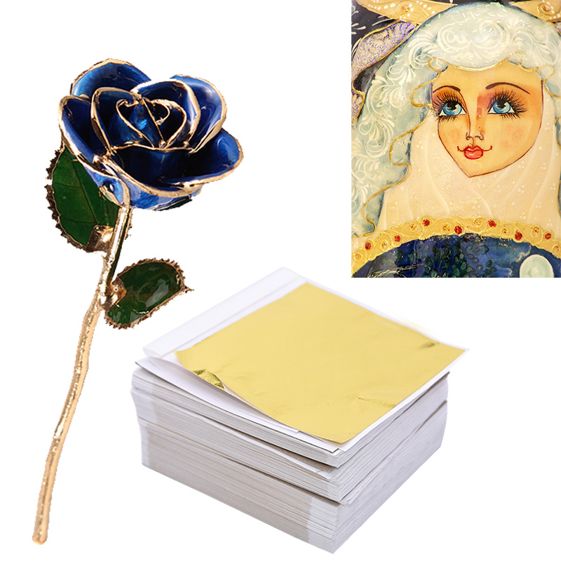 100pcs Imitation Gold Sliver L - Gold Foil Flakes recension och pris
