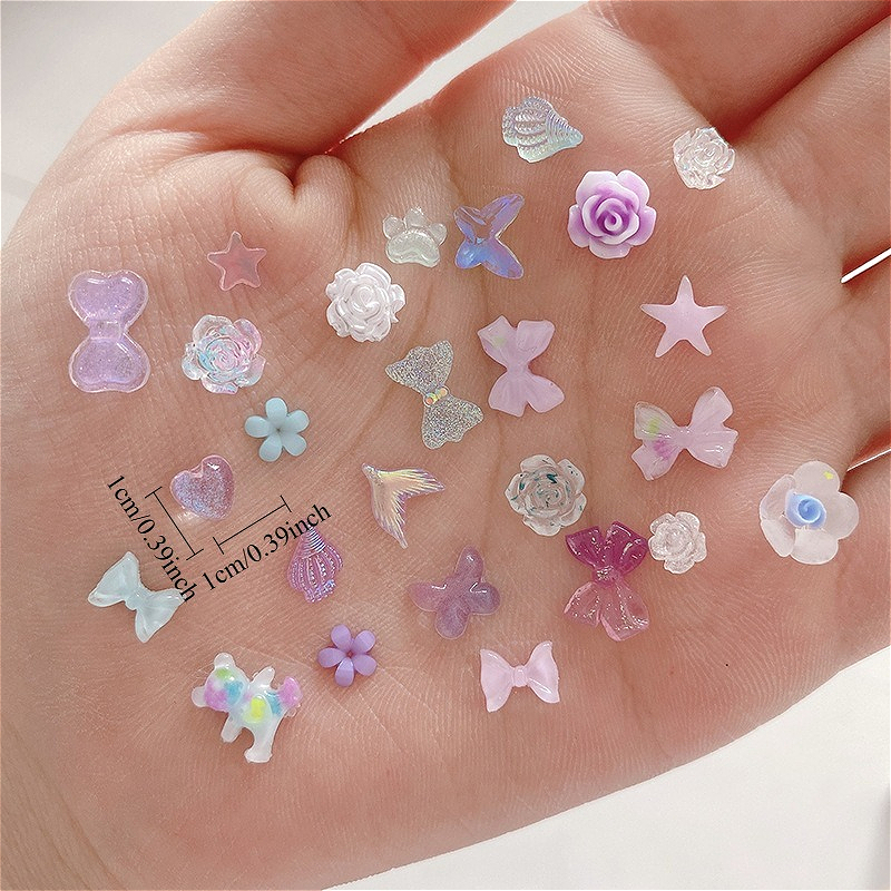 50pcs/pack Luminous Light Resi - Resin Glitter Pack recension och pris