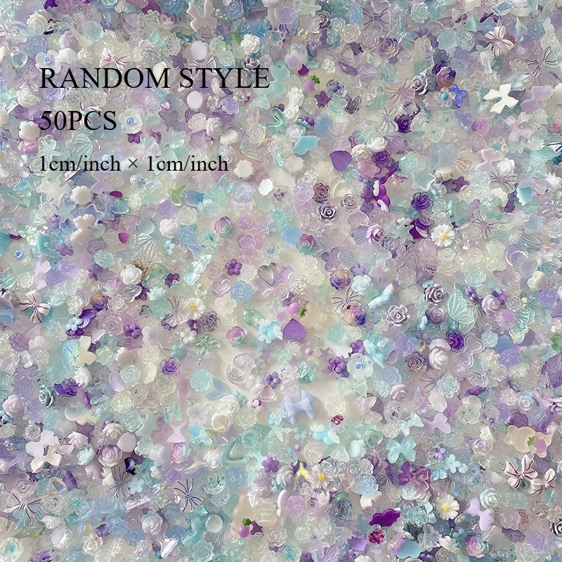 50pcs/pack Luminous Light Resi - Resin Glitter Pack recension och pris