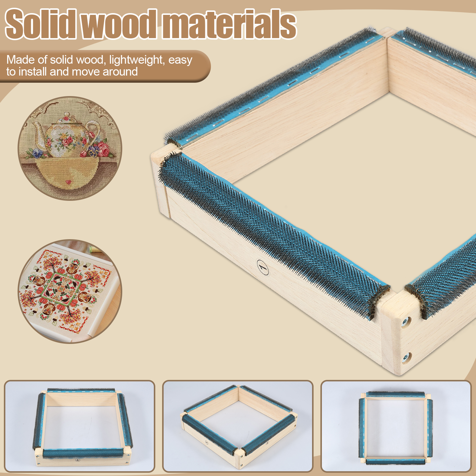 Punch Needle Frame Square Embr - Wood Ring Blank recension och pris