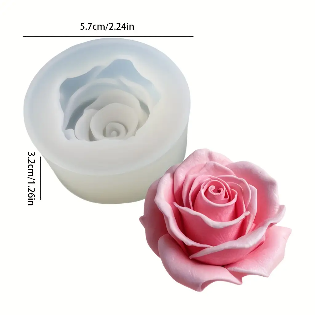 1 Rose Silicone Candle Mold -  - Flower Preservation Resin recension och pris