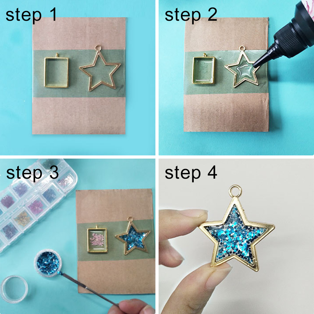 14Pcs/Lot Mixed Style Geometri - Epoxy Uv Resin Kit recension och pris