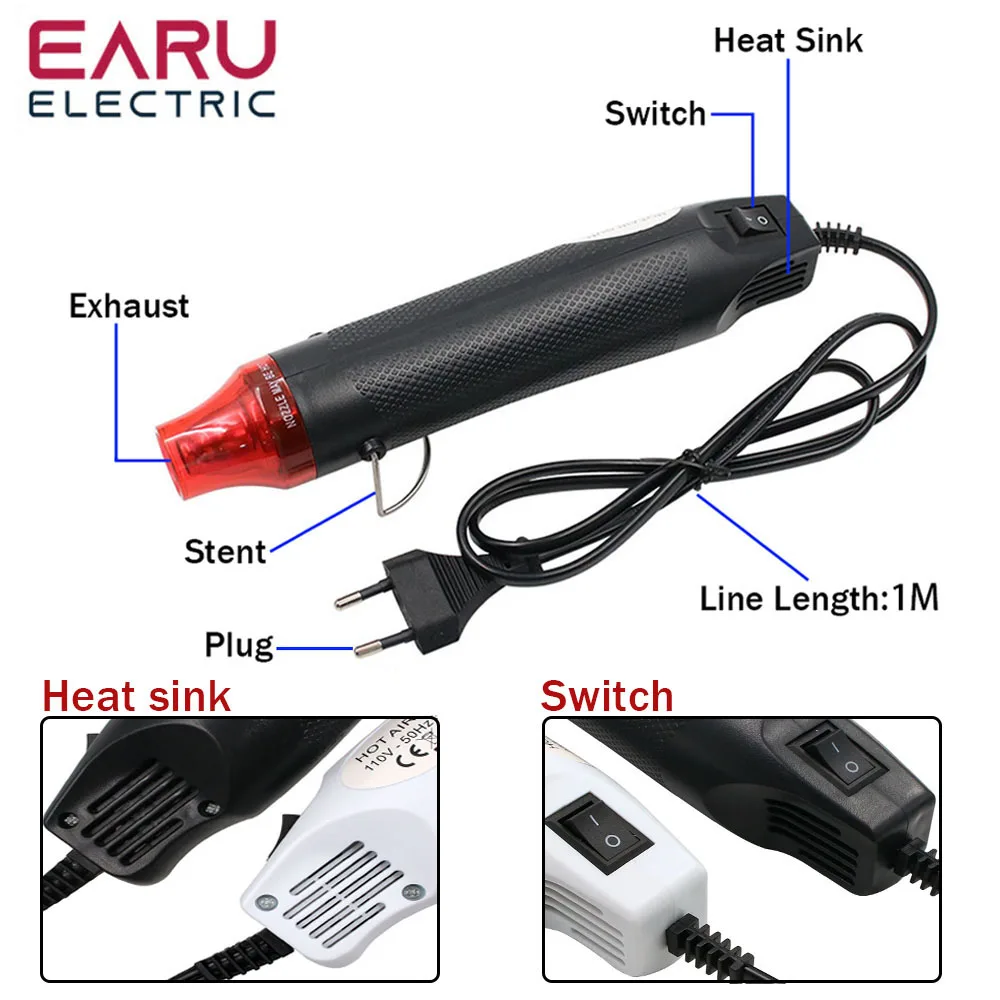 300W Mini Hot Air Gun Handheld - Heat Gun Small recension och pris
