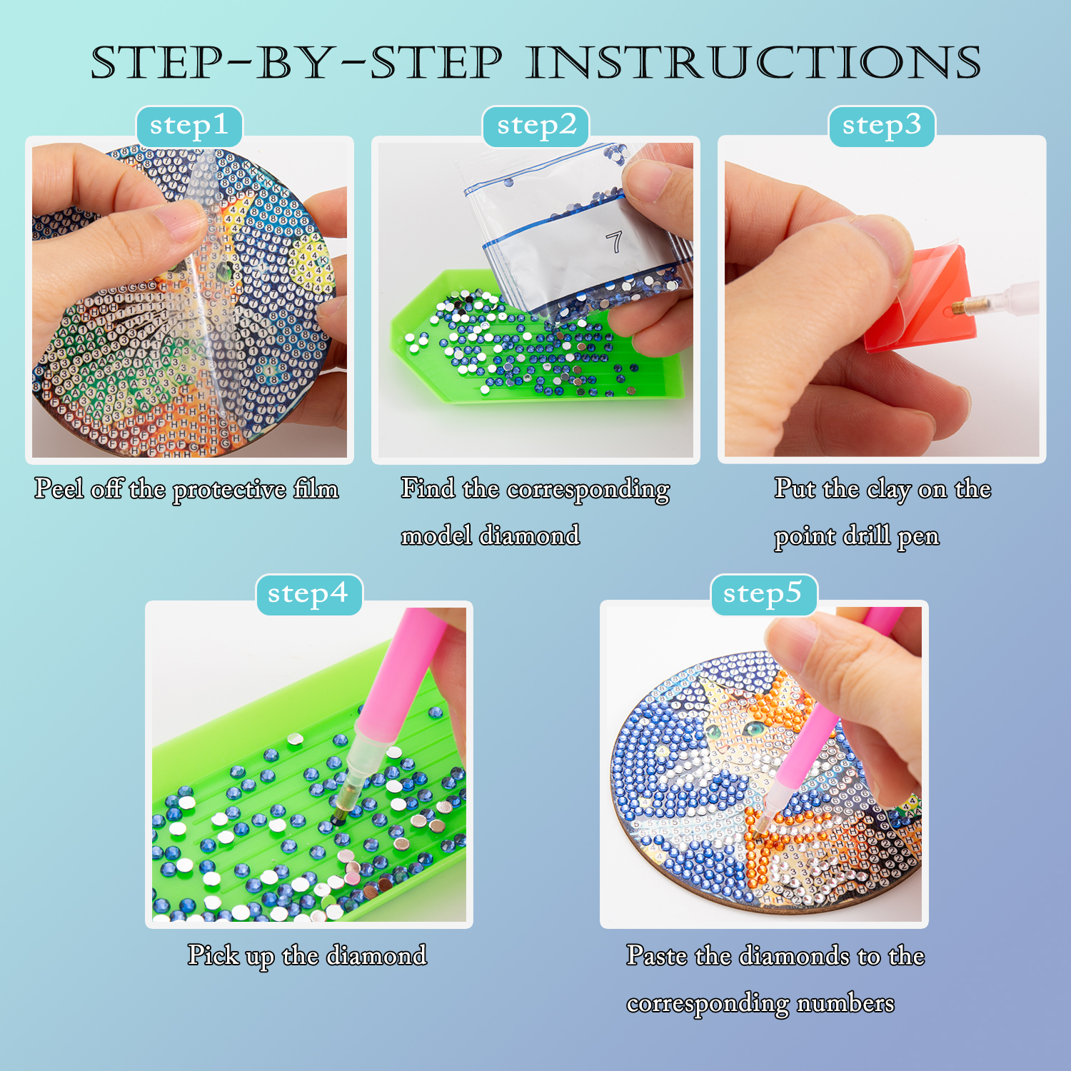8 pieces/set of diamond painti - Resin Craft Kit recension och pris