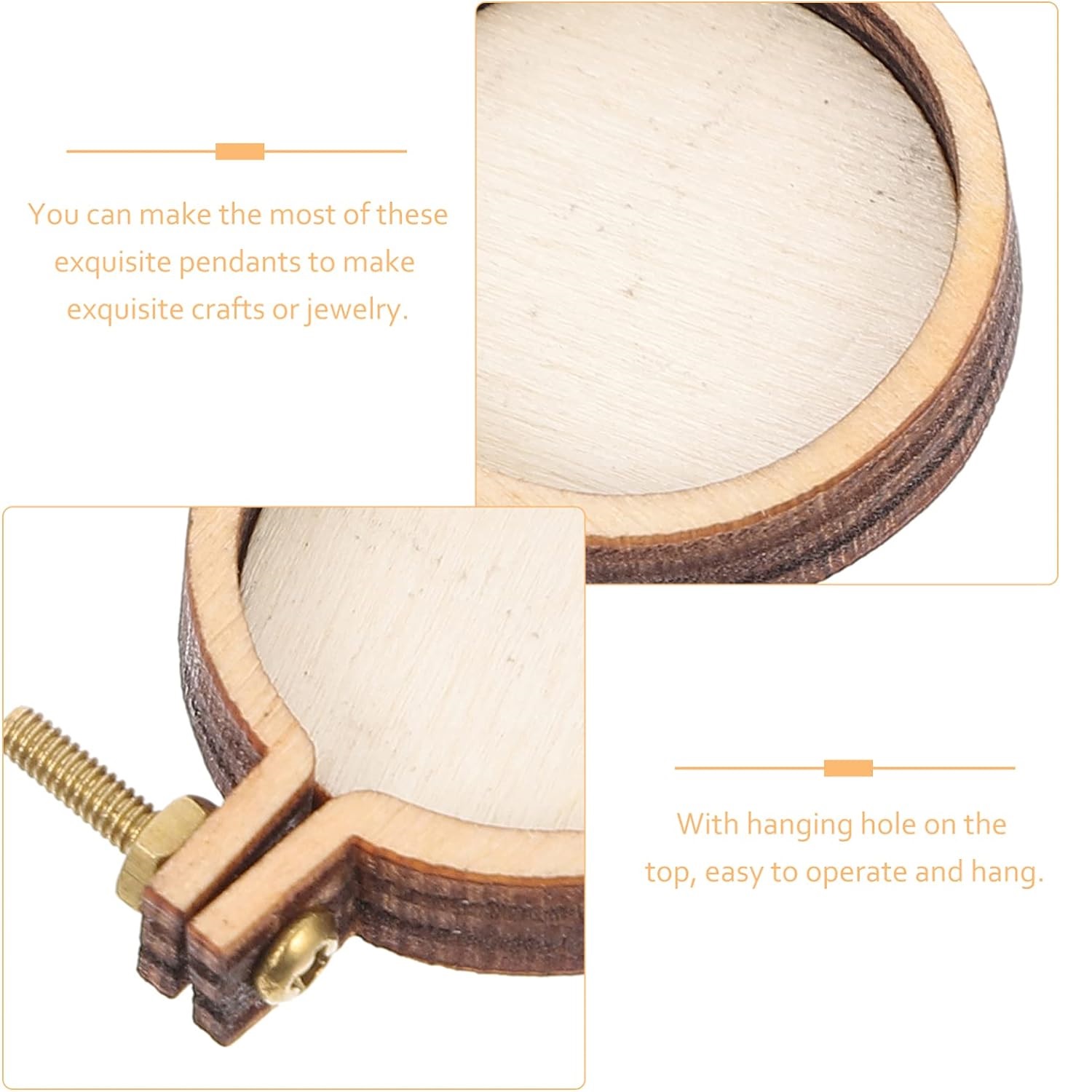 10PCS Mini Embroidery Hoop Woo - Wood Ring Blank recension och pris