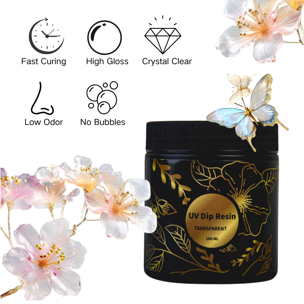 UV DIP Resin Glue Set 50/100ml - Flower Preservation Resin recension och pris
