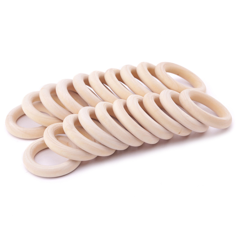 12Pcs Smooth Wooden Rings 55Mm - Wood Ring Blank recension och pris