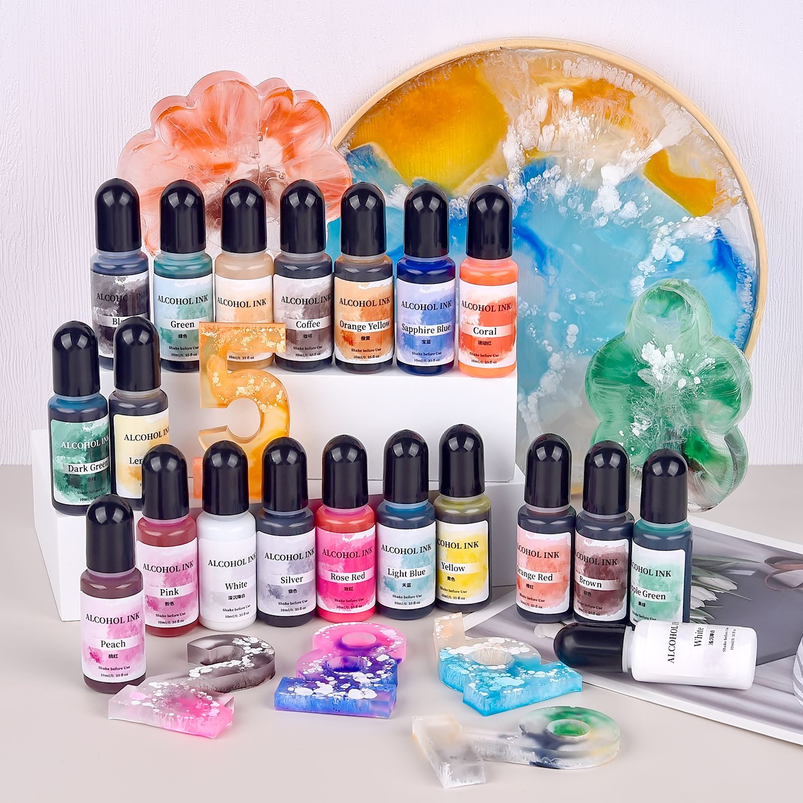 1set Art Ink Alcohol Epoxy Res - Resin Dye Alcohol recension och pris