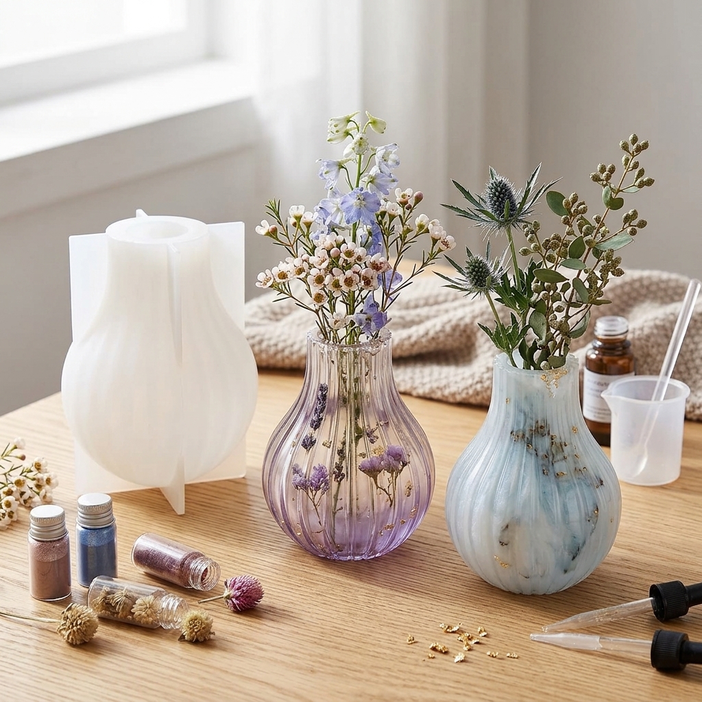 Silicone Vase Mold with Stripe - Resin Craft Ideas recension och pris