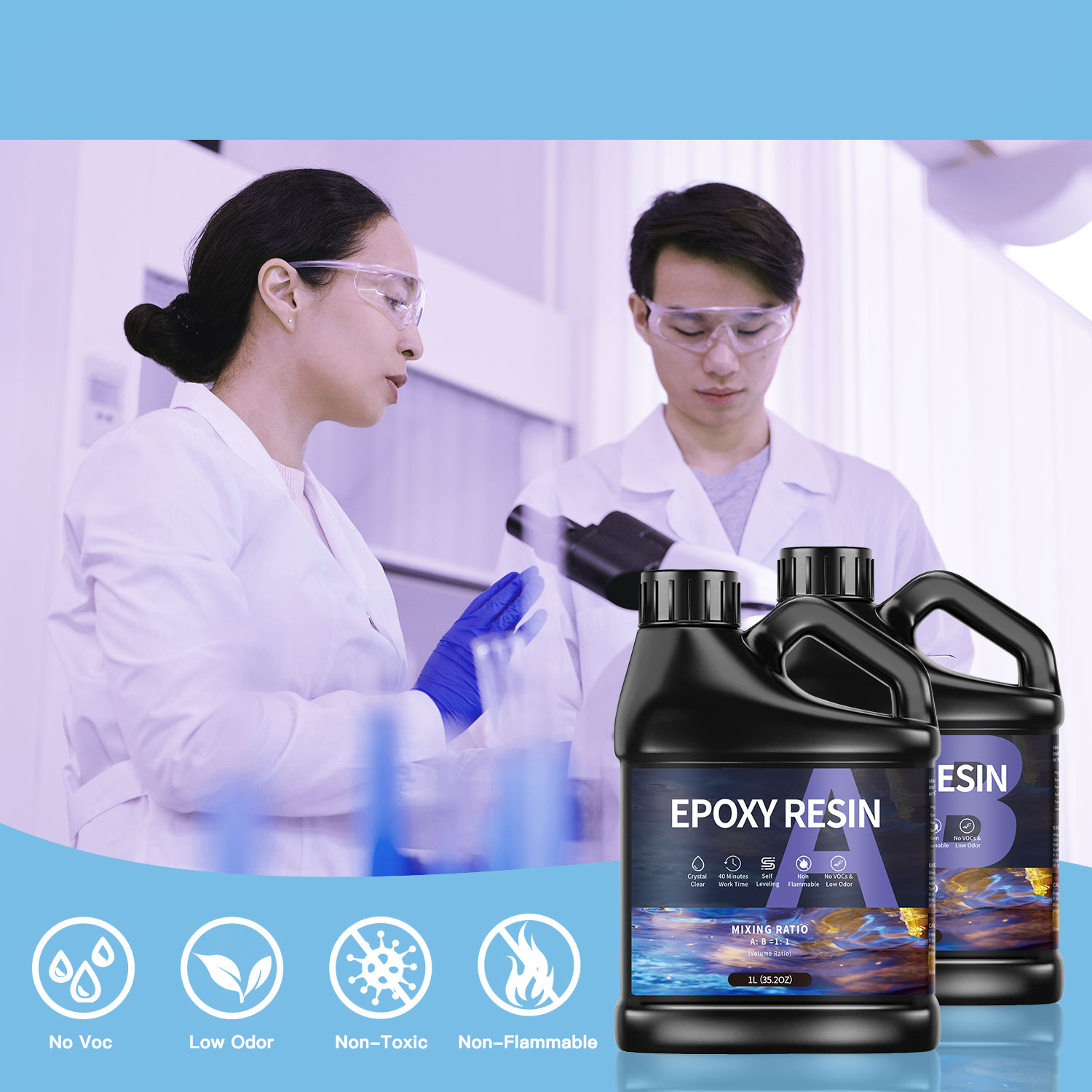 500g/1000g  AB Epoxy Resin Glu - Epoxy Uv Resin Kit recension och pris