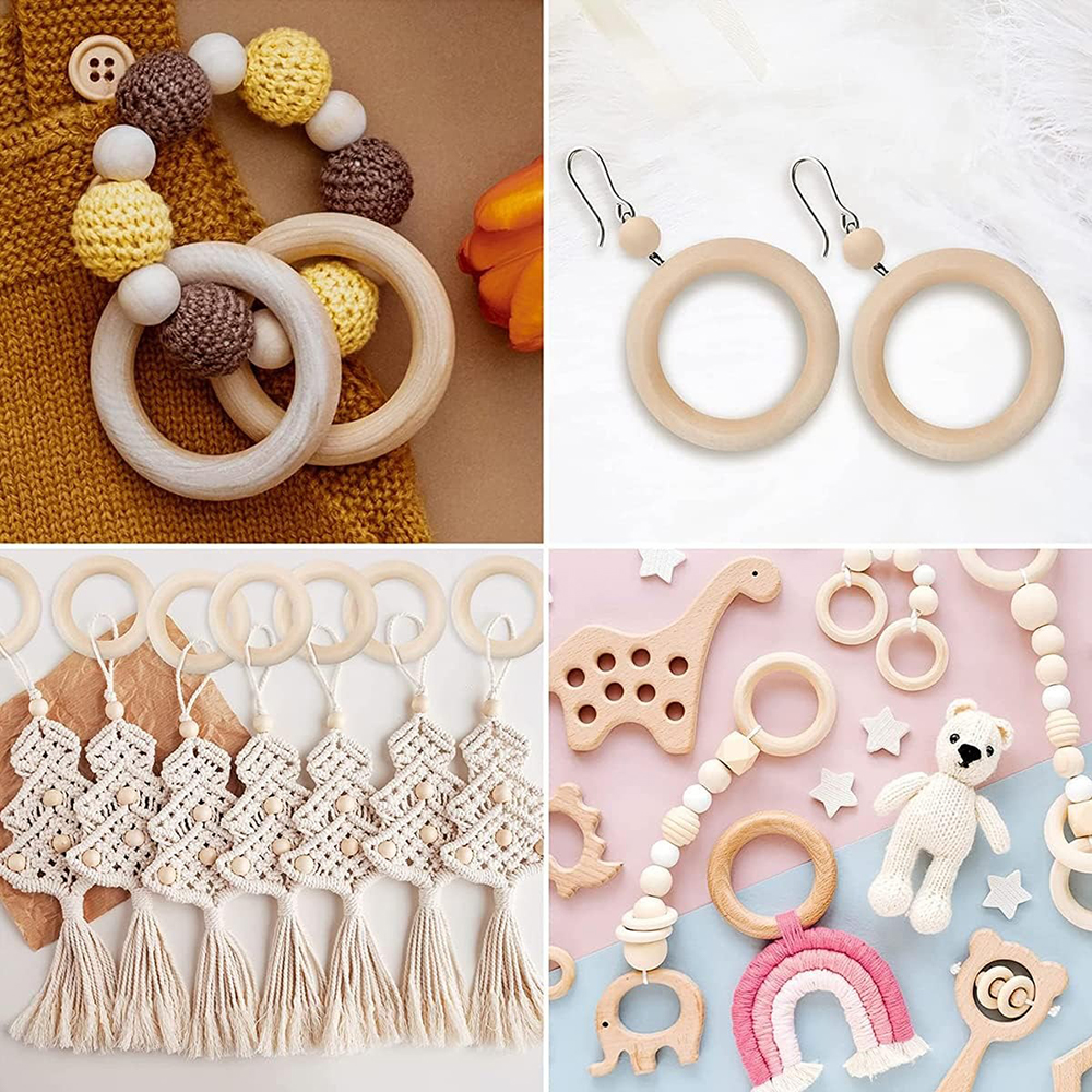 20PCS Wooden Rings for Craft 5 - Wood Ring Blank recension och pris