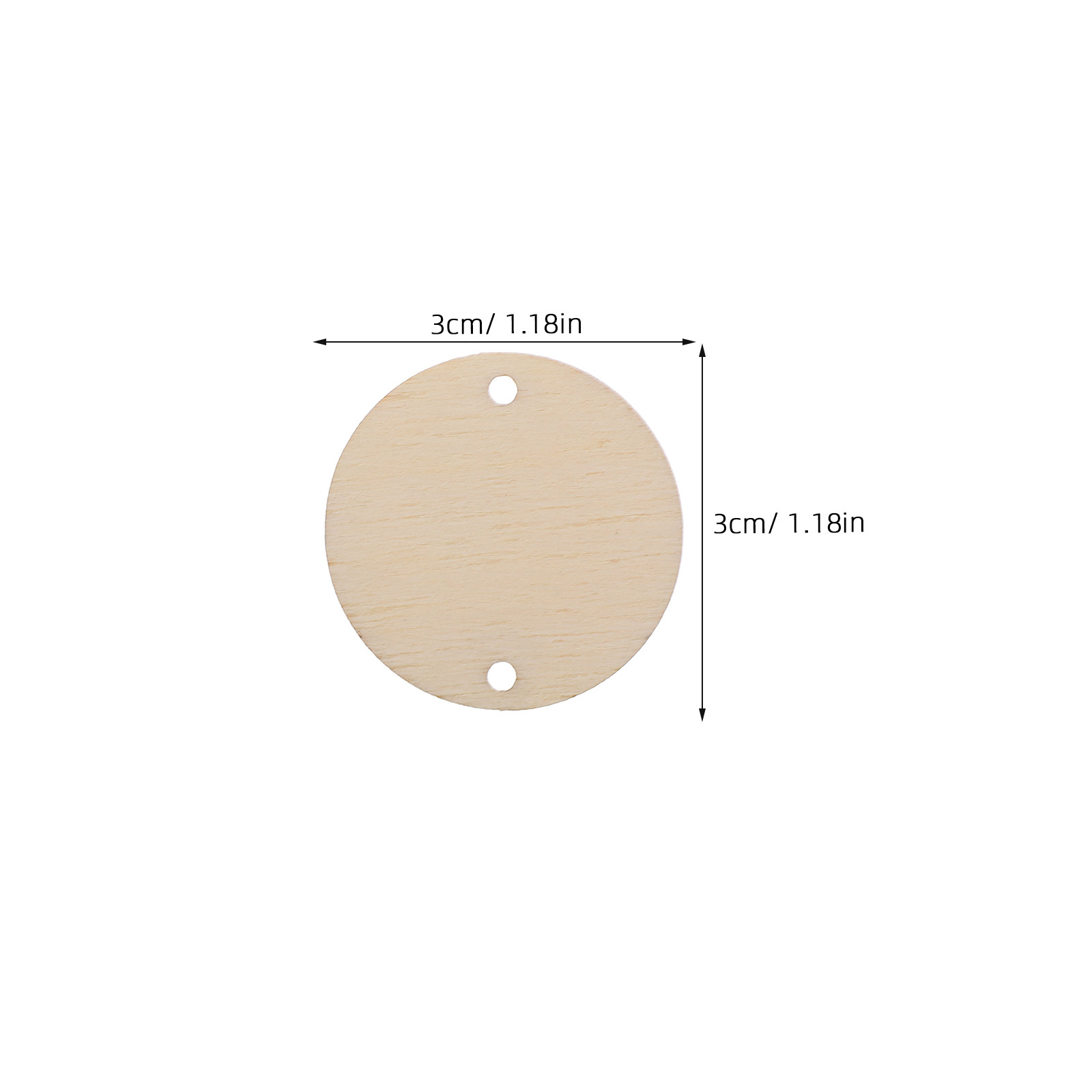 100Pcs Round Wood Chips Calend - Wood Ring Blank recension och pris