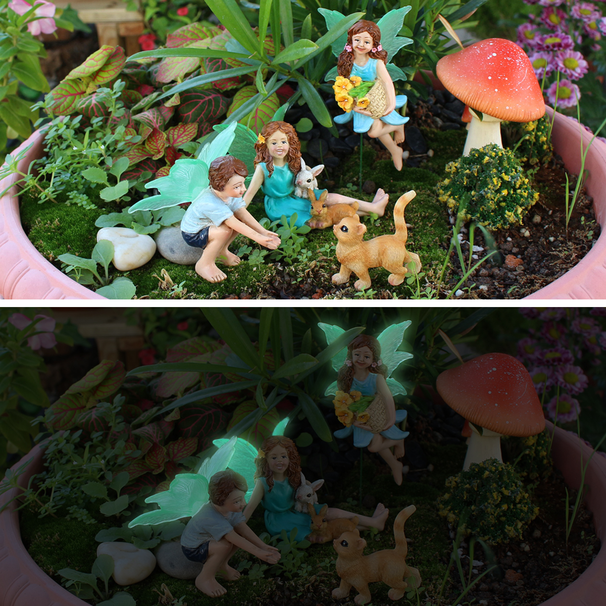 4pc Flower Fairy and Animal Pa - Resin Craft Material recension och pris