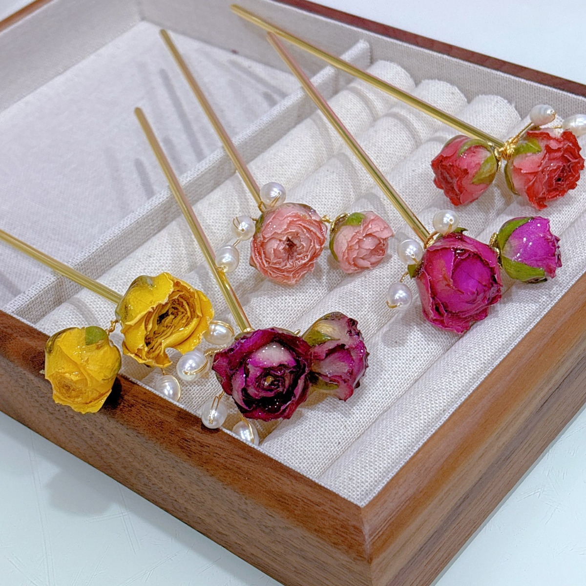5pcs Drip Glue Roses Dried Flo - Dried Flower Bulk recension och pris