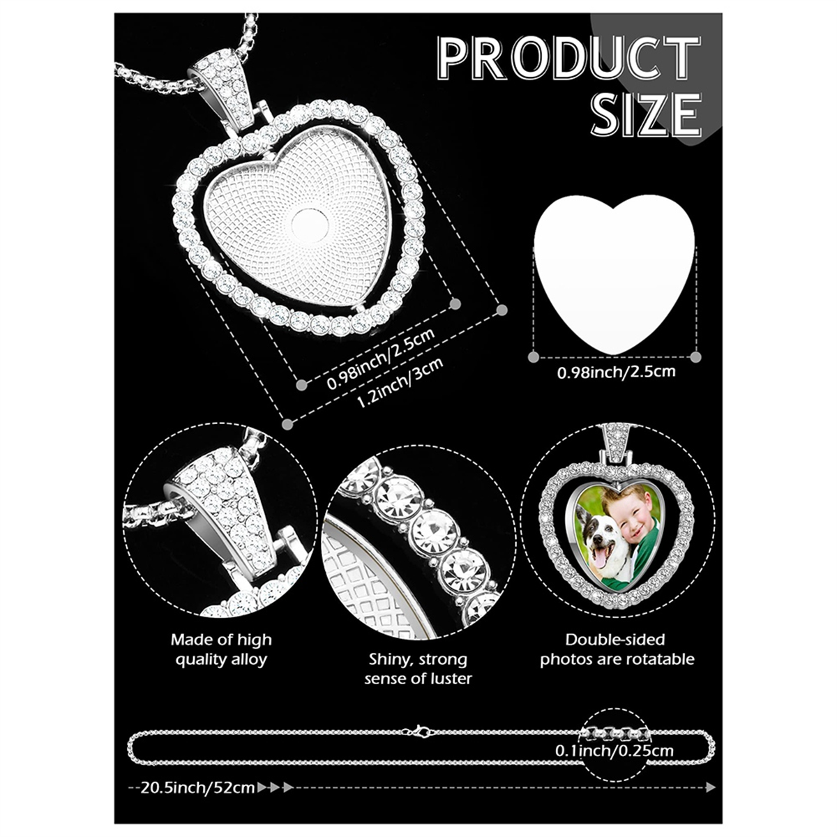 24Pcs Sublimation Rhinestone T - Bezels Set Pendant recension och pris
