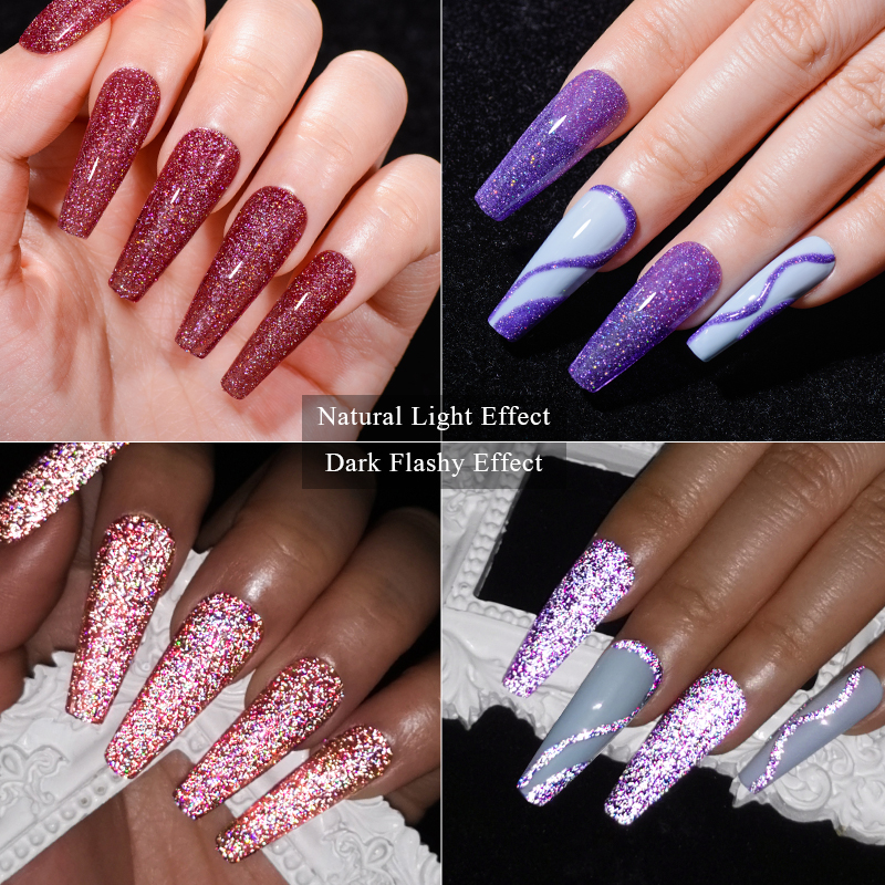 6Pcs Glitter Nail Gel Polish S - Resin Glitter Pack recension och pris